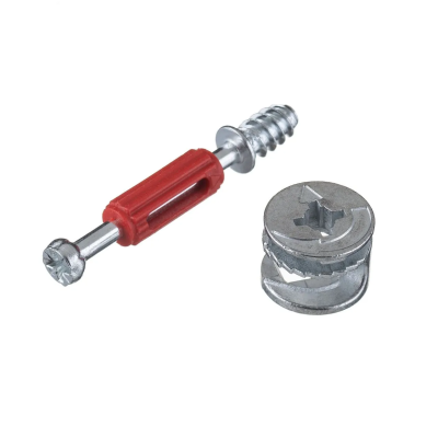 Стяжка эксцентриковая Mont Blanc (Эксцентрик ЛИТОЙ 15/16 + дюбель саморез) 2000 шт/уп